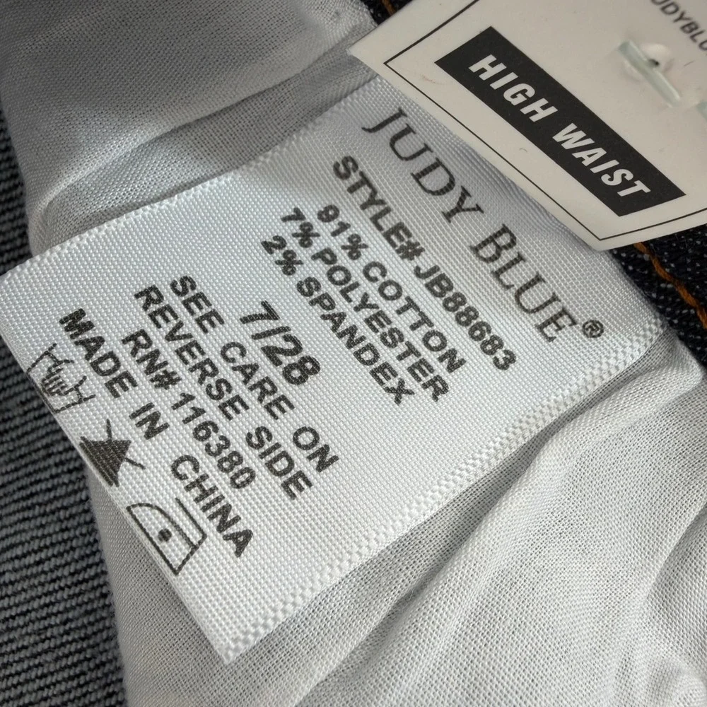 Judy Blue High Waist Skinny Jeans Dark Wash Indigo Womens 7/28 NWT